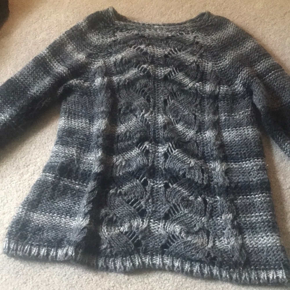 Grey knitted sweater